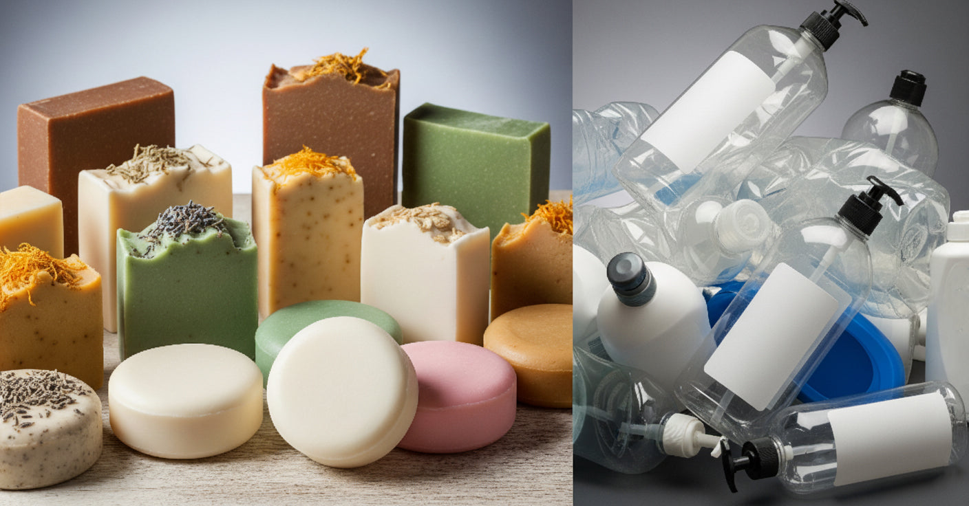 Handmade Soap is better than bottled Soap, save the environment. 